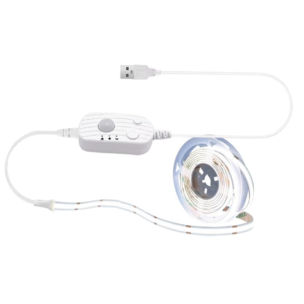 CTRLZS Motion Sensor Light Strip Rechargeable USB-Powered Motion Activated LED Closet Strip Light for Staircase Cabinet