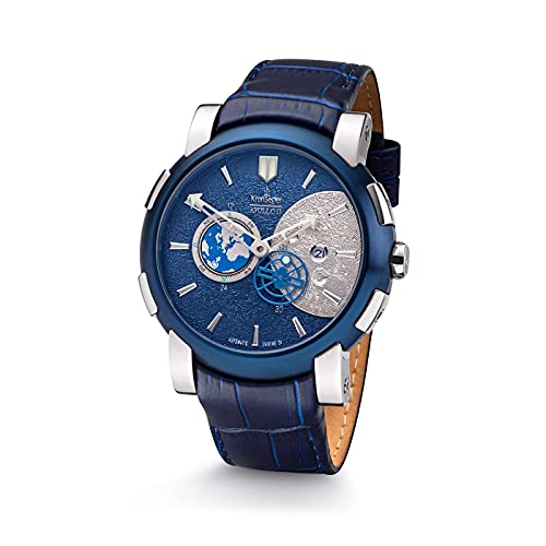 Kronsegler Apollo 11 Horloge Automatique en Acier et Bleu – vue 2
