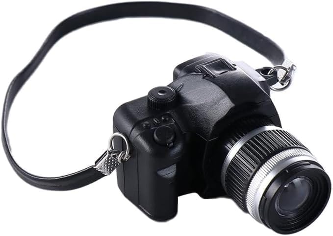 Black 1:4 Scale Mini Camera Prop Ornament Vintage Camera Model Decoration Accessories, Miniature Digital Camera Mini Photography Props Dollhouse Decor