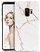 Produktbild CIUTEK Galaxy S9 Marmor Handyhülle, Matt Scrub Weich Silikon Stein Schlank TPU Bumper Flexible Soft Back Cover Protective Gummi Dünn für Samsung Galaxy S9,Weiß Galaxy