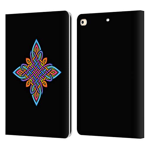 Housse iPad 9.7 nœud celtique en cuir pour rester organisé au café