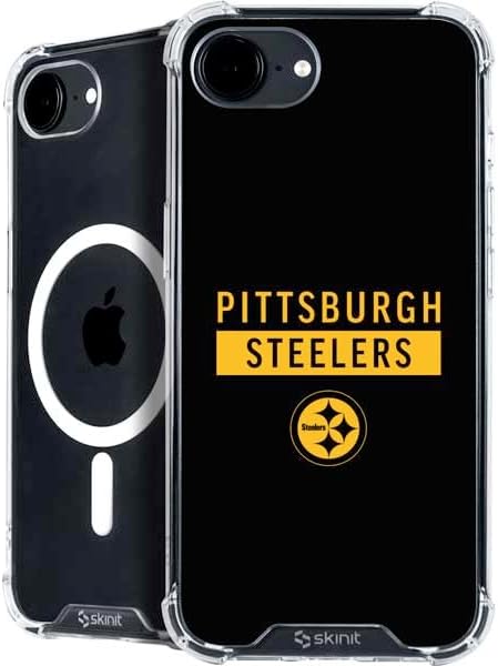 Skinit Phone Case Compatible with MagSafe iPhone 16e - Officially Licensed NFL Pittsburgh Steelers Design