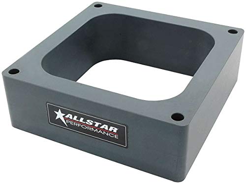 Allstar Performance Carburetor Spacer, 2 in Thick, Open, Dominator Flange, Plastic, Gray, Each
