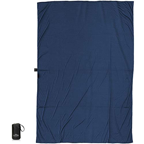 Outdoro Isopeak Reisedecke - 210x155cm - Ultraleichte Decke für Reisen - Geringes Packmaß - weich und atmungsaktiv