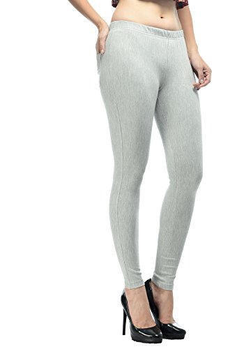 Image of Frenchtrendz Women's Slim Fit Mid Rise Stretchable Cotton Modal Spandex Jegging Pull On