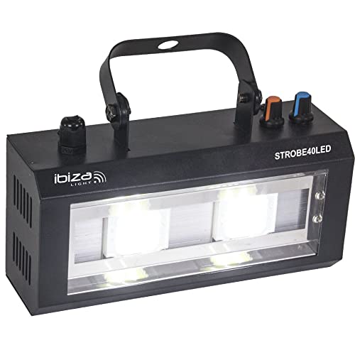 Ibiza - STROBE40LED - 2 x 20 W LED luz estroboscópica - preto