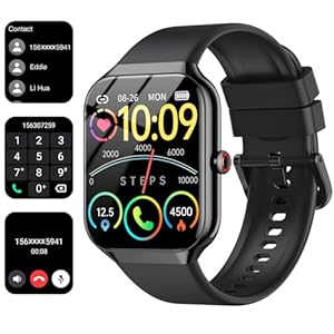 Smart Watch for Men Women Answer/Make Call, 1.96″ HD Touch Screen SmartWatch,Heart Rate/SpO2/Sleep Monitor, 100+ Sport Activity Tracker Step Counter, IP68 Waterproof Fitness Tracker for Android iOS