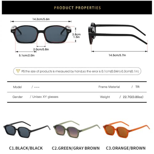 Lunettes de soleil unisexes tendance avec rivets pour un style décontracté chic - 7
