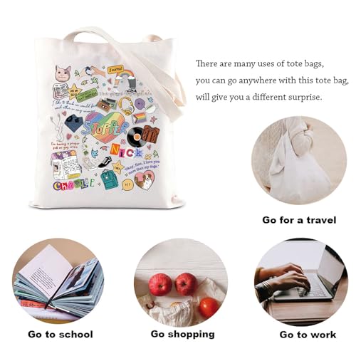 Bolso Tote KUIYAI inspirado en programa de TV con diseño en canvas, para fans Charlie Nick, regalo LGBT orgullo gay miniatura 6
