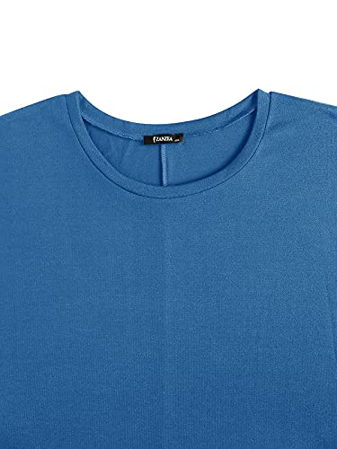 Image of ZANZEA Women's Off The Shoulder Batwing Tops Casual Loose Oversized Tshirts Long Sleeve Fall Pullover Sweater Tops