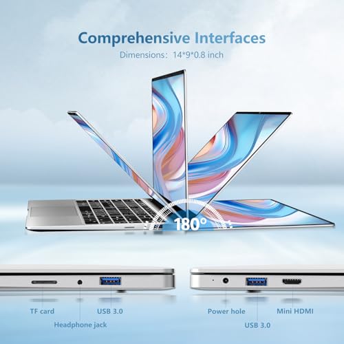 Image of DUNHOO Laptop, 15.6'' Laptop Computer with Celeron Processor N4000, 2Cores 2Threads, 12GB RAM DDR4 256GB SSD Laptops, UHD Graphics 600, Lap Top 180Hinge, FHD 1920 * 1080, WiFi 5, BT 4.2, Win 11 Pro