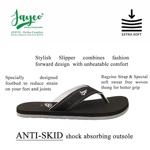 Image of Jayco Ortho Comfort Slippers - Pain Relief with Soft Breathable Fabric, Perforated Hole Design with Cozy Fit, and Durable Construction for All-Day Ease