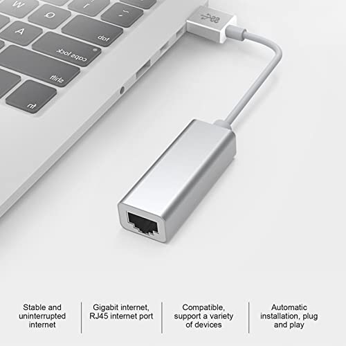 Adaptador Ethernet USB 3.0 para RJ45, 10M 100M 1000M Rede LAN Com Fio Gigabit Ethernet LAN Conversor