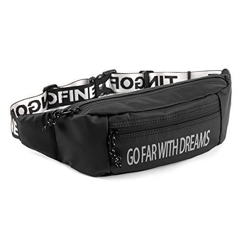YIPINU Fanny Pack for Men and Women, Waterproof Big Waist Bag