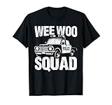 Vintage Funny Wee Woo Squad Police Car Wee Woo Cop Boys Kids T-Shirt