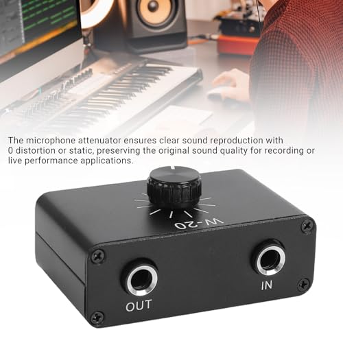 Atenuador de Volumen Line ciciglow, Controlador de Volumen Pasivo de 6,35 mm (1/4") para Micrófono Dinámico e Instrumentos, Caja de Aluminio miniatura 2