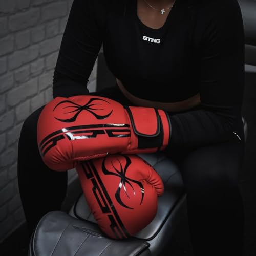 Image of STING Boxing - Armaplus Boxing Gloves | for Competition & Training (RED /Black, 16oz)