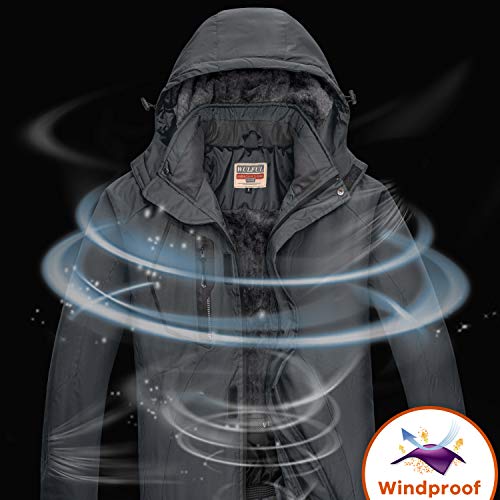 Wulful Men's Waterproof Ski Jacket Warm Winter Snow Coat Mountain Windbreaker Hooded Raincoat #TOP3