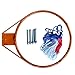 Vaveren 18 inch Basketball Rim Repair Breakaway Portable Accessories Hanging Basketball Hoop Replacement for Park Repairing Home Yard, Orange