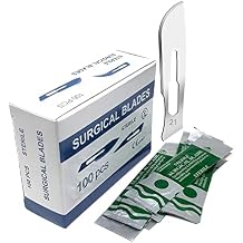 Box of 100 Scalpel Sterile Blades Carbon Steel Individually Foil Wrapped Blade #21