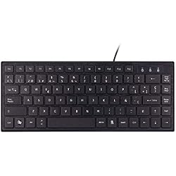 Hp Mini Teclado Unykach Mini Teclado KB 302, con 83 Teclas Ultra Planas de Membrana, Conexión USB y Disposición QWERTY Español