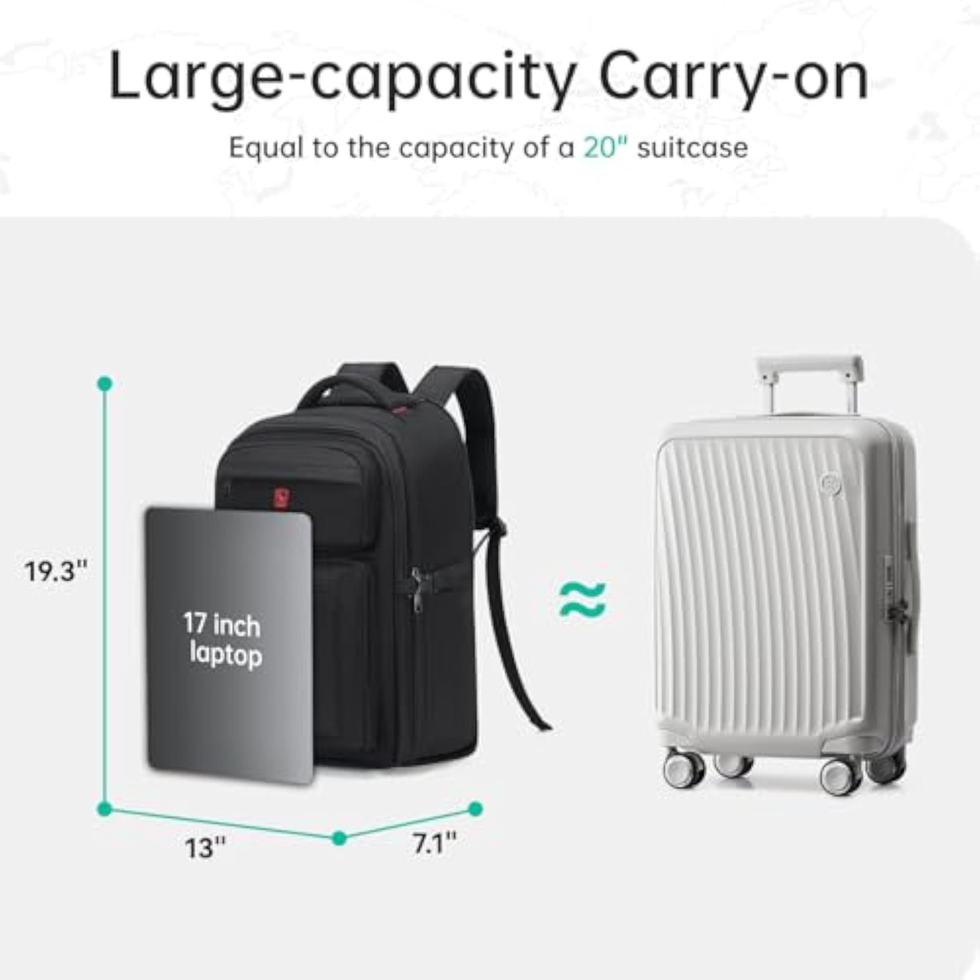 Rolling Backpack with Wheels