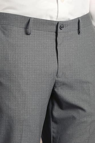Image of Louis Philippe Men's Regular Fit Everyday Smart Wear Comfort Stretch Work Ready Solid Formal Trouser