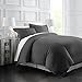 Italian Luxury Soft Brushed 1500 Series Microfiber Duvet Cover Set - Hotel Quality & Hypoallergenic with Zippered Closure & Matching Shams - King/California King - Gray