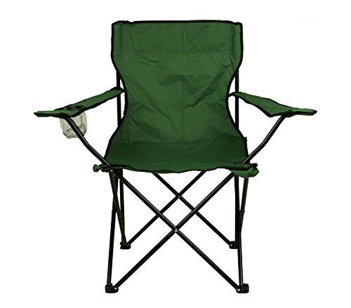 Media Wave Store - Silla plegable de camping y jardín Miami con porta vaso incorporado - 2971 - Color verde -