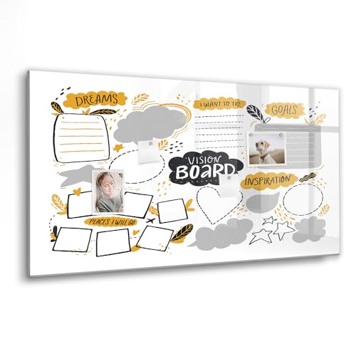 Tableau en verre magnétique premium 120x60 cm pour habiller vos murs