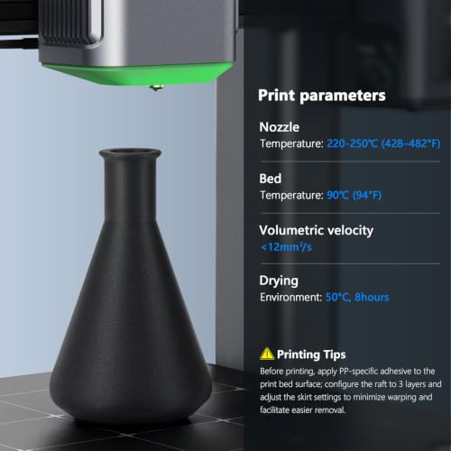 Image of PP-GF Printer Filament 700g,Up to 30% Lighter Than PLA,for Drones | 10% Lighter than PP, Excellent Toughness, Polypropylene Engineering Material, Industrial Applications, 1.75±0.03mm, Black