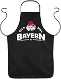 Tini - Shirt Volksfest/Oktoberfest Sprüche-Schürze - Motiv Kochschürze : Wild Girl Bayern - Bekleidung Trachten Grillschürze