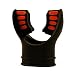 Silicone Mouthpiece w/ Color Tab Replacement Scuba Regulator Comfort Fit Mouth Piece (Black/Orange)
