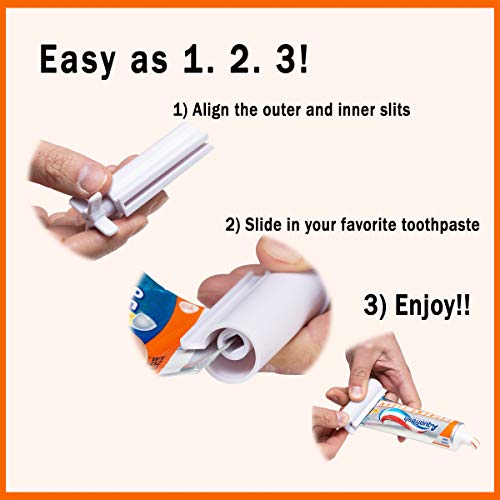 Toothpaste Squeezer (2-Pack) Tube Roller Winder Economical, Saves Toothpaste, Creams, Paint & More – Puts An End To Waste - Simple And Practical For Every Home By Smart House Inc #TOP4