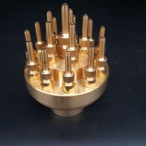 JIAN YA NA Water Fountain Nozzle 17 Sprinklers Spray Head Pond Pool Brass 2" Inch 3 Layers