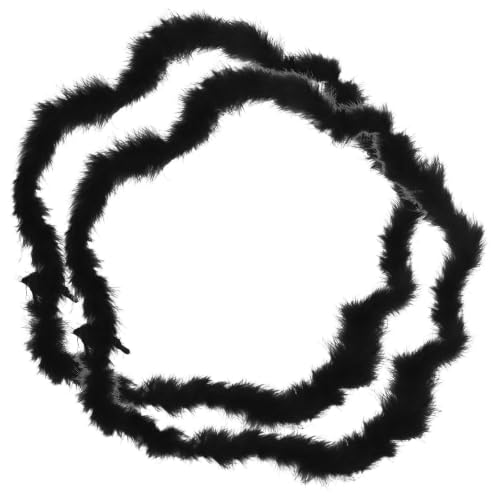 BUGUUYO 2 Pièces Garniture de Plumage Décorative DIY en Plume de Dinde Noire, par Sachet, pour Loisirs Créatifs et Fête D'anniversaire D'garçon et Filles