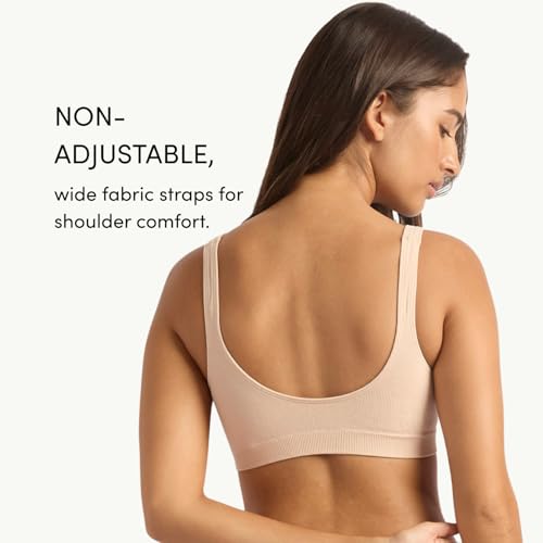 Image of Boody -Seamfree Crop Bra -Seamless Bralette -No Padding, Clips, Fastenings, Wires -Bamboo Viscose -Low-Medium Support Pull-On