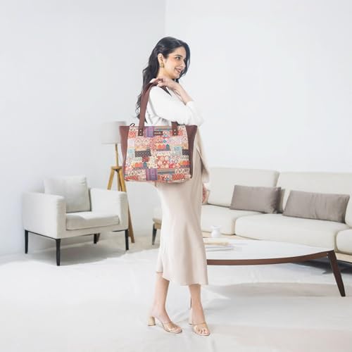 Image of ZOUK Women's Handcrafted Side Tote Bag and Handbag for Office and College