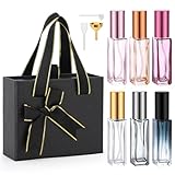 Segbeauty Travel Atomizer, 6pcs 10ML Glass Perfume Sprayer Set with Gift Box, Empty Travel Cologne Dispenser Mini Spray Bottle for Perfume Toiletries Cosmetic