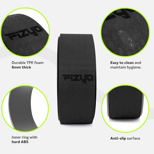 Fizyo Yoga und Pilates Rad Ø32 cm - Profirolle für Rückendehnung, Verbesserung des Gleichgewichtes und der Flexibilität, Rutschhemmende Rolle, Ideal für Asan und Wirbelsäulentherapie