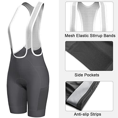 Lo.gas Babadores de ciclismo femininos acolchoados shorts de bicicleta femininos com enchimento 4D c