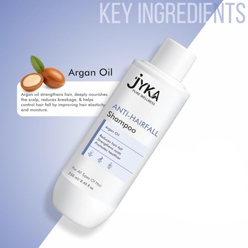 Image of Anti-Hairfall Shampoo with Argan Oil - Reduces Hair Fall, Strengthens Hair Roots, Promotes Healthier Hair - Paraben Free, For All Hair Types (250 ml)