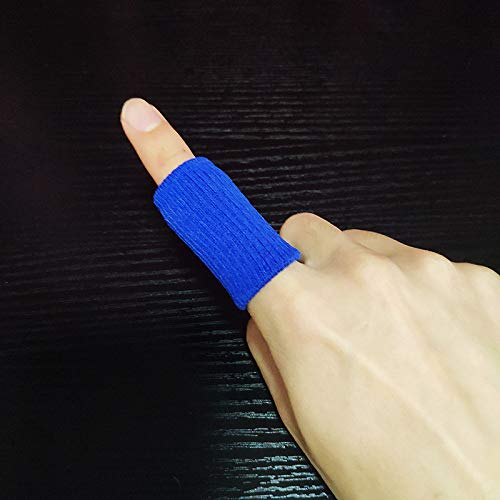 20 Pcs Finger Sleeves Protectors, Sport Finger Sleeves Finger Splints Thumb Finger Brace Support Elastic Thumb Sleeves For Relieving Pain Arthritis Trigger Finger(Blue Black) #TOP6