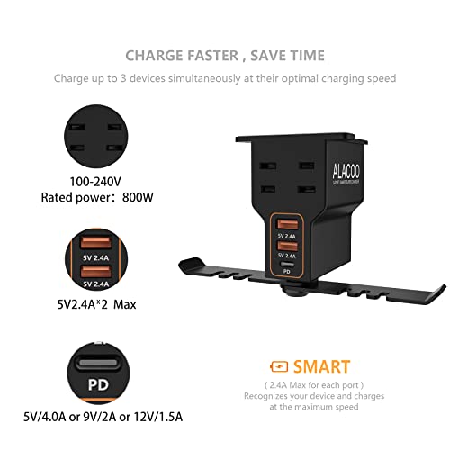Headphone Stand With Usb Charger /1 Type-C/2 2-Prong Ac Outlet Power Strips/3 Under Desk Headset Holder Mount Suitable For Gamers Gifts Desk Gaming Accessories #TOP6