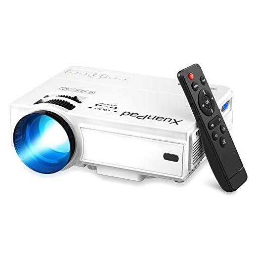 XuanPad Mini Projecteur Vidéoprojecteur Portable Retroprojecteur,Multimédia Home Cinéma Full HD Pordinateur
