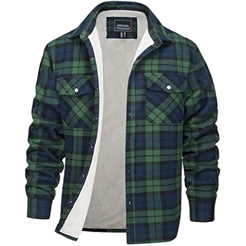 EKLENTSON Men's Thermal Lined Flannel Jacket Cover