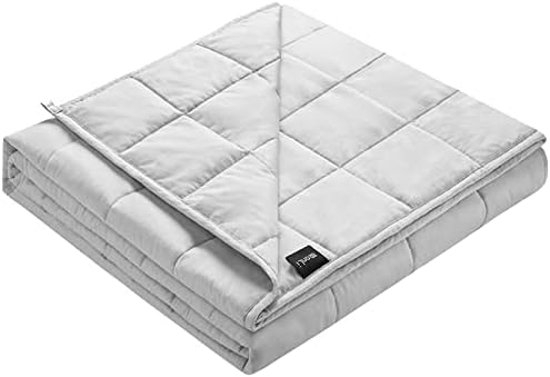ZonLi Washable Weighted Blanket 15lbs(60''x80'', Queen Size), Cooling Weighted Blanket for Adults, Gift for Your Loved