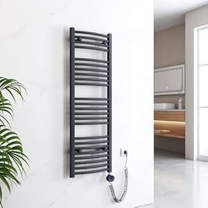 EMKE Badheizkörper Elektrisch 1200x400mm Anthrazit