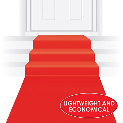 Beistle Red Carpet Aisle Runner - 24 Inch By 15 Foot, Non-Woven Polyester Fabric, Includes Double-Stick Tape, 1-Pack #TOP1