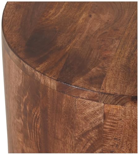 Image of Amazon Brand - Solimo Botein Durable Round Wooden Coffee Table for Home (Sheesham Wood with Natural Finish)